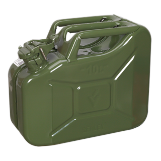 Sealey JC10G Steel Jerry Can 10L - Green