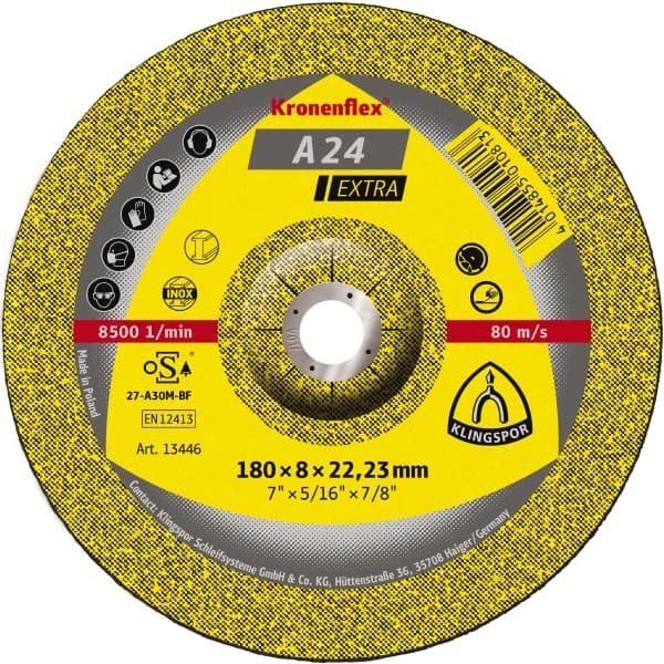 Klingspor A24 Extra 230mm x 22 x 6mm Grinding Disc (13447)
