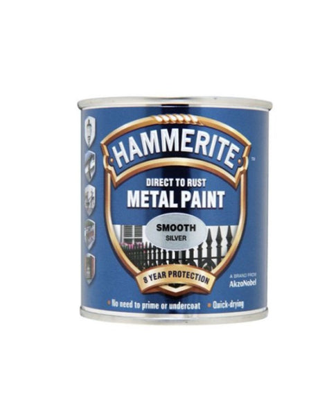 Hammerite 750ml Silver Smooth Finish Metal Paint
