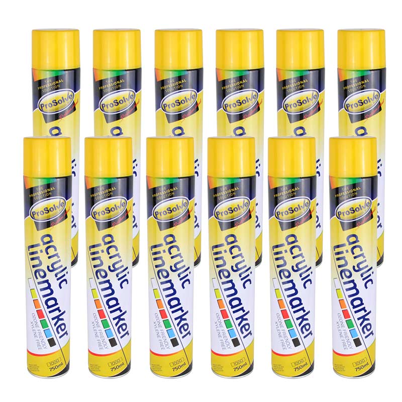 Prosolve Yellow Acrylic Linemarker Paint 750ml