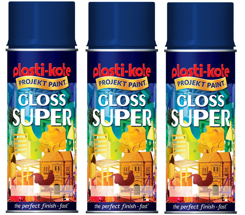 Plastikote 400ml gloss super spray paint Various colours (Pack of 3)