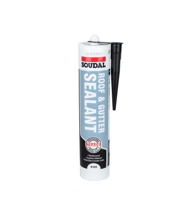 Soudal Roof & Gutter Silicone Sealant Black  290ml