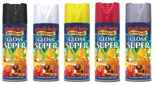 Plastikote 400ml gloss super spray paint Various colours (Pack of 3)