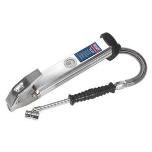 Sealey Sa39 Tyre Inflator Long Type with Twin Push-On Connector