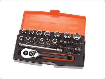 BAHCO SL25 Socket Set 1/4" drive 25pc