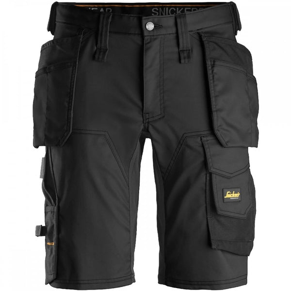 Snickers 6151 Allroundwork Stretch Loose Fit Shorts with Holster Pockets Black