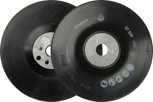 Klingspor ST358 115mm Backing Pad  Fine - Medium Finish 60-120 Grit Disc