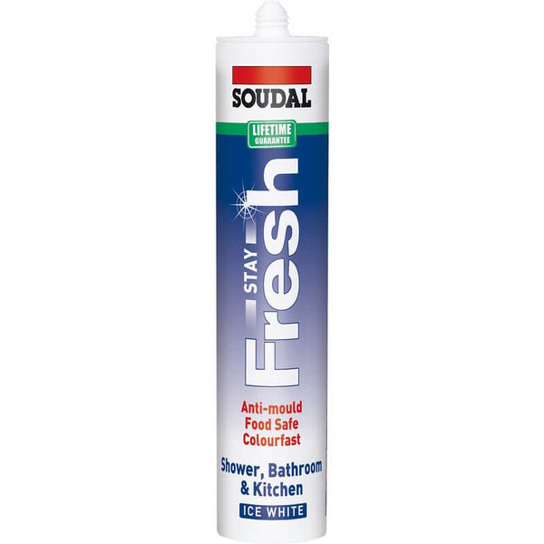 Soudal Stay Fresh Silicone Sealant White Clear & Ivory