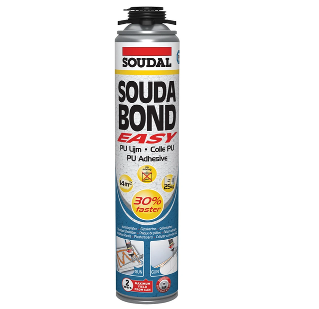 Soudal Soudabond Easy PU Adhesive Low Expanding Foam  750ML Gun Grade