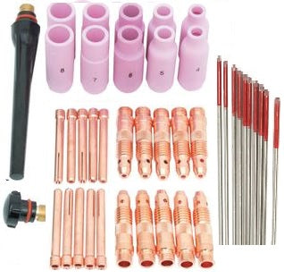 Parweld Tig Starter Pack 1.6mm for WP17, WP18 & WP26 TigTorch (42pc)