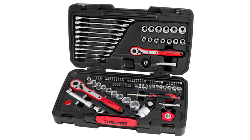 Teng TMX098 1/2" 3/8" & 1/4"  Drive Socket Set With Spanners