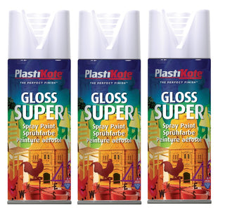 Plastikote 400ml gloss super spray paint Various colours (Pack of 6)