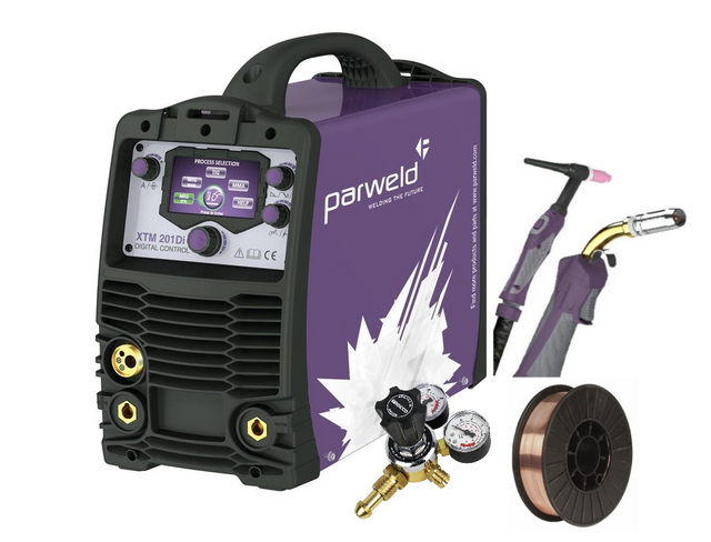 PARWELD XTM201Di-p2 Mig Tig Arc Multi Process Welder 110/230v