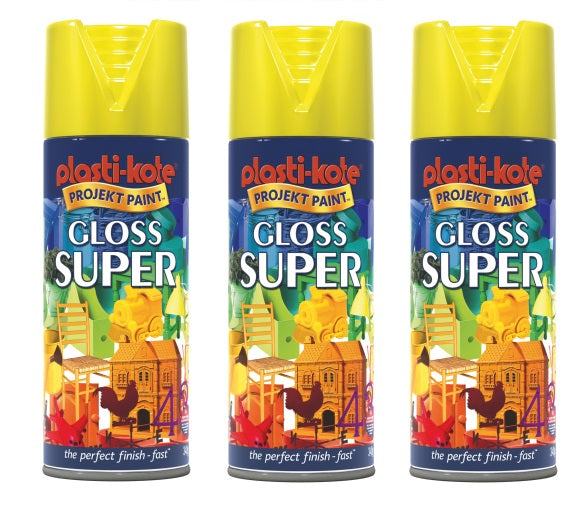 Plastikote 400ml gloss super spray paint Various colours (Pack of 6)